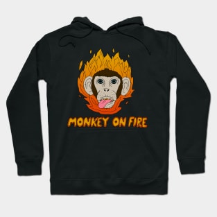Monkey on fire Hoodie